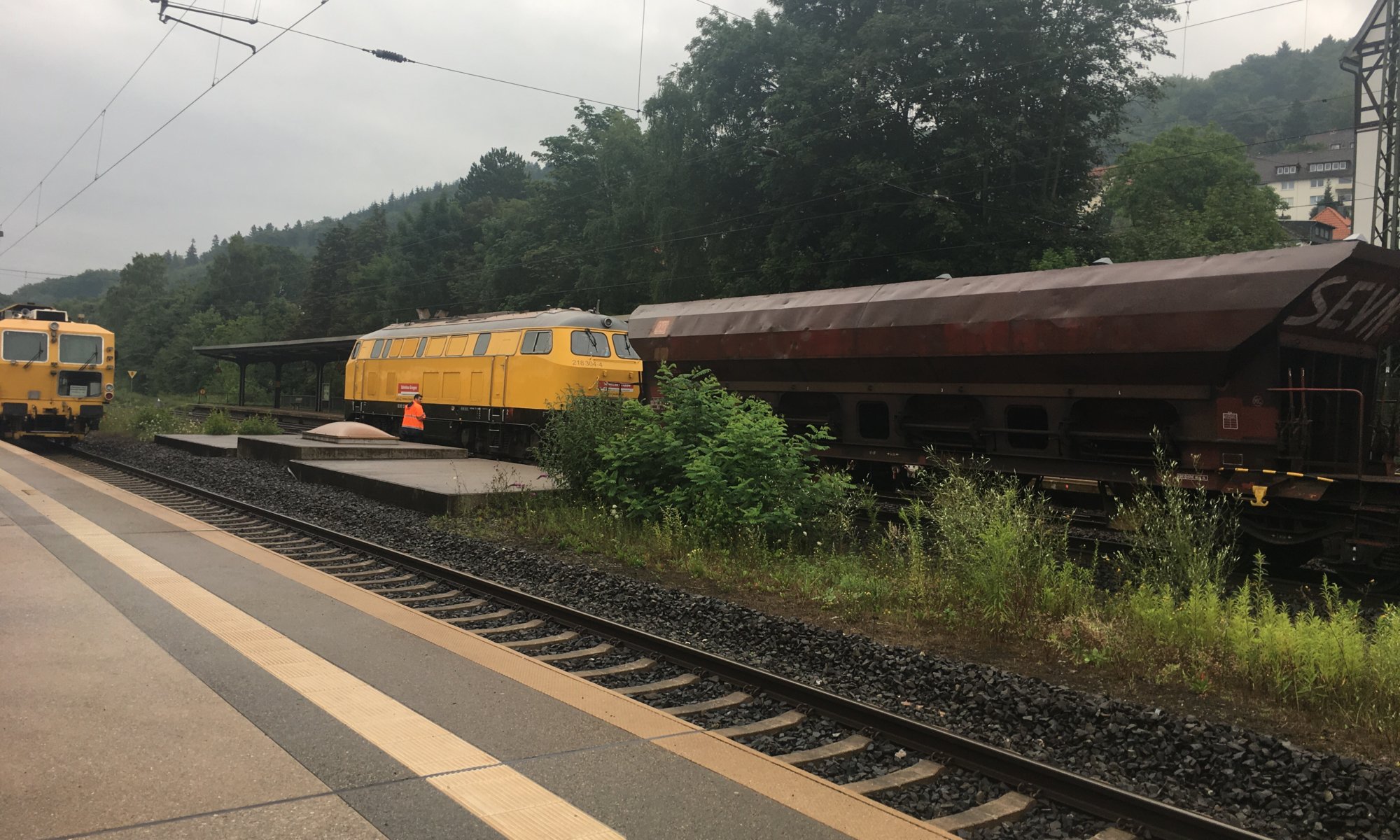 Railway track restauration works, Hann. Münden