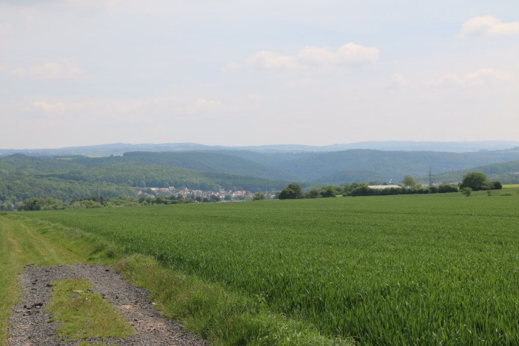 Fuldatal from the Breiter Stein hill