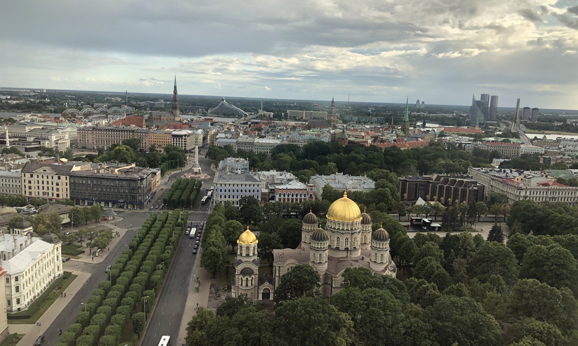 View on Rīga from Hotel Latvia