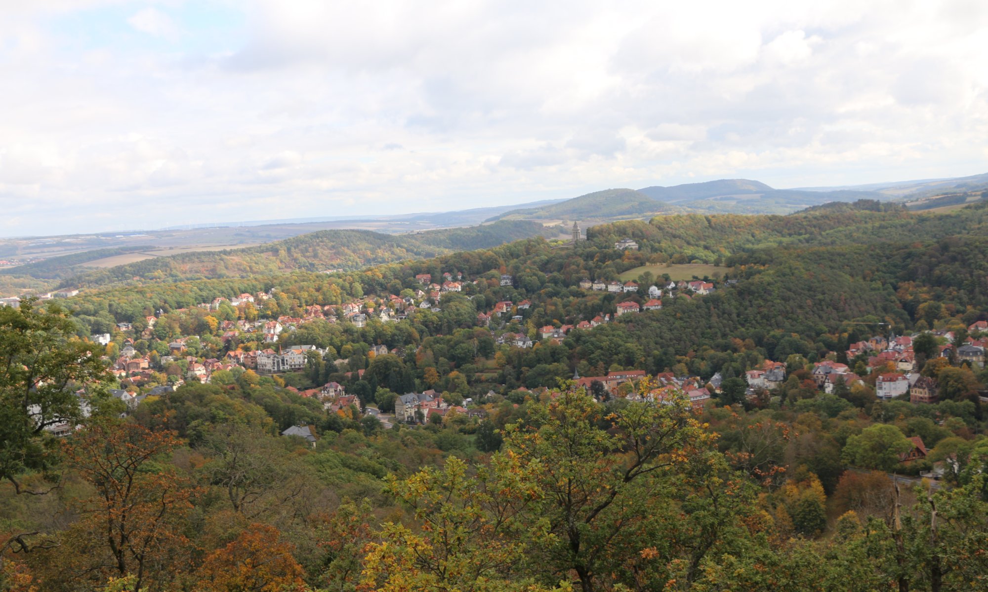 View on Eisenach from Wartburg castle