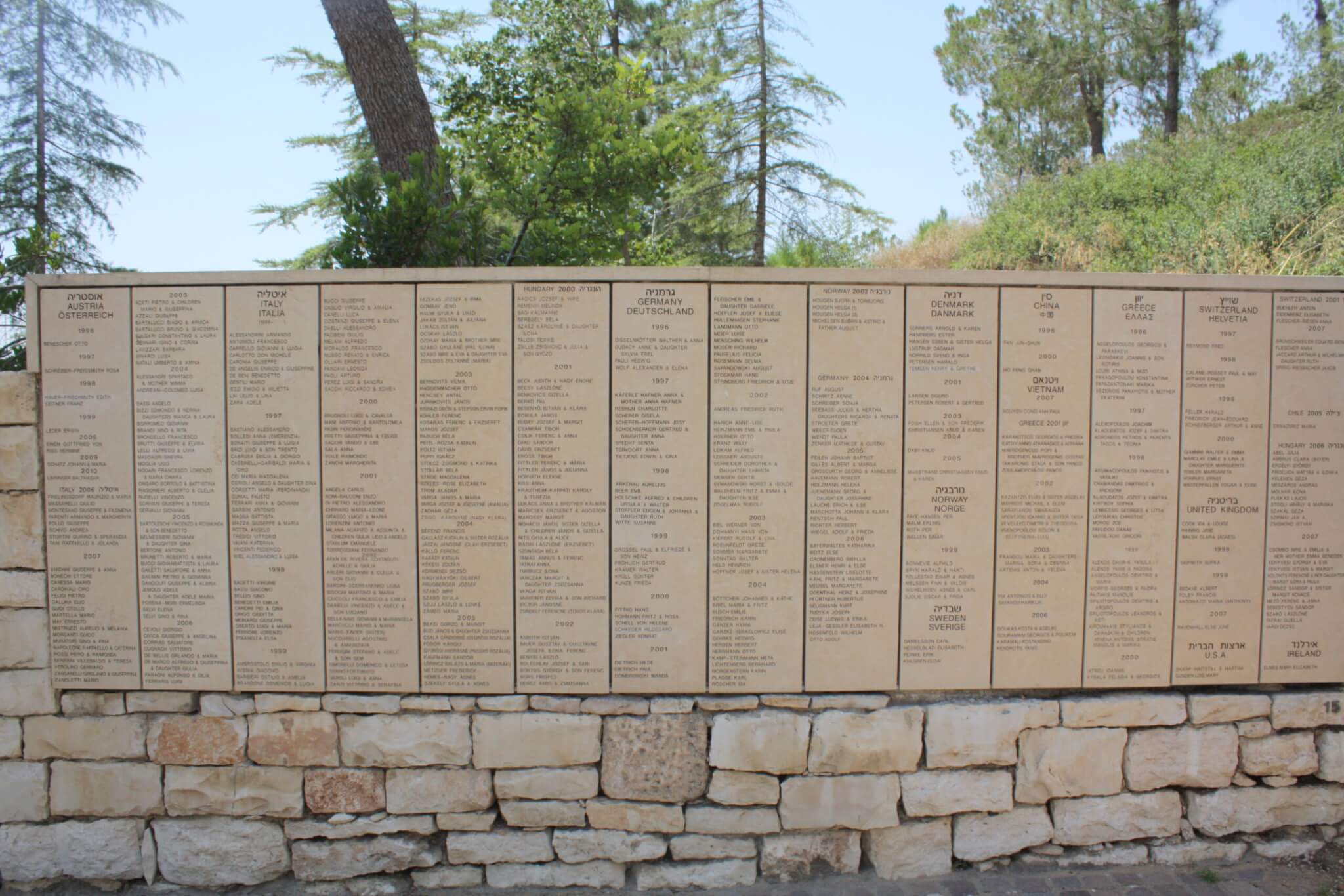 Garden of the Righteous, Yad Vashem, Jerusalem