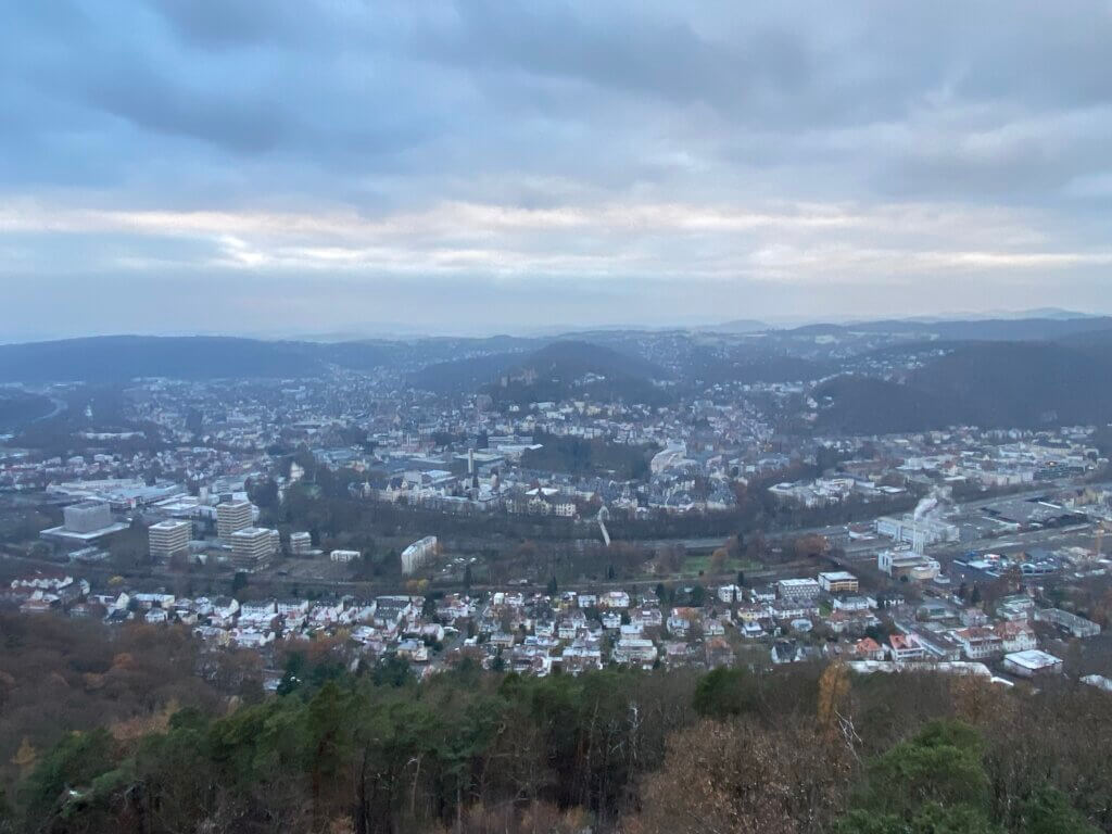 View from Kaiser-Wilhelms-Turm, Spiegelslust, Marburg an der Lahn