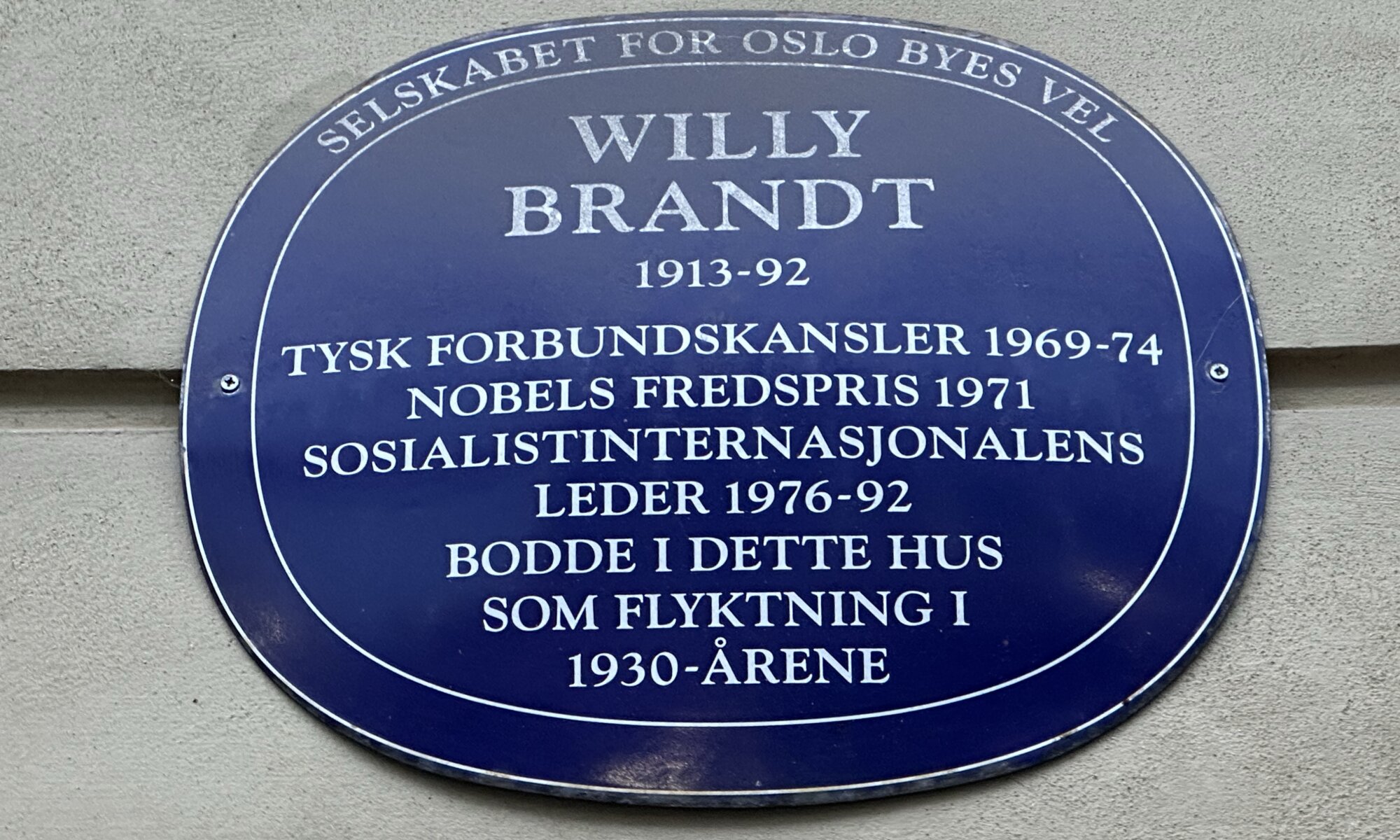 Temporary home of Willy Brandt, Oslo