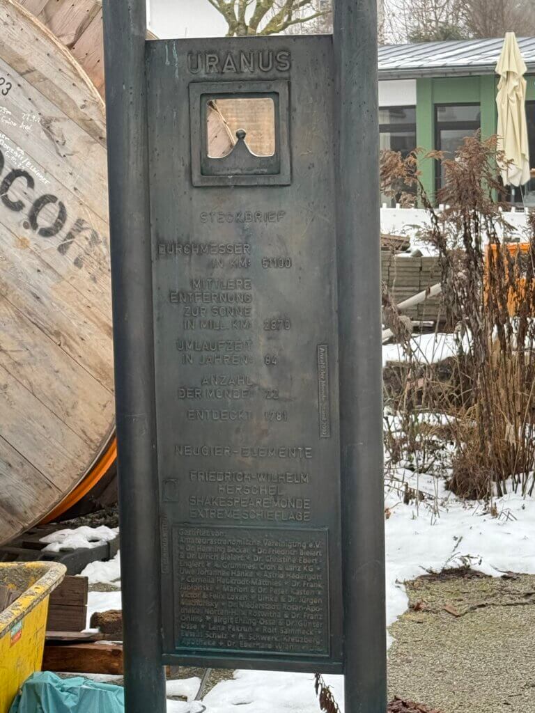 Uranus, Planetenweg, Göttingen