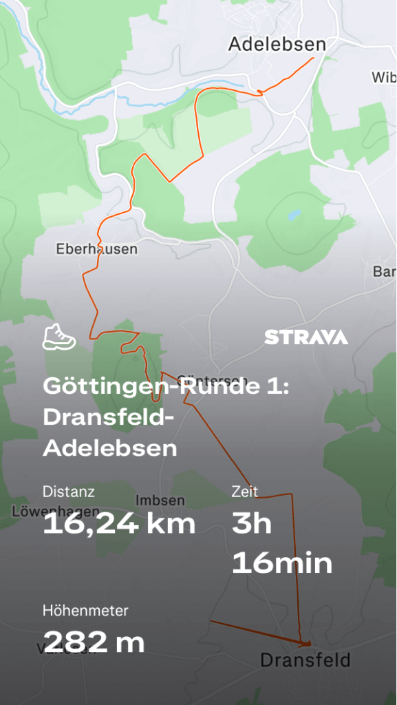Göttingen-Runde 1: Dransfeld-Adelebsen on Strava