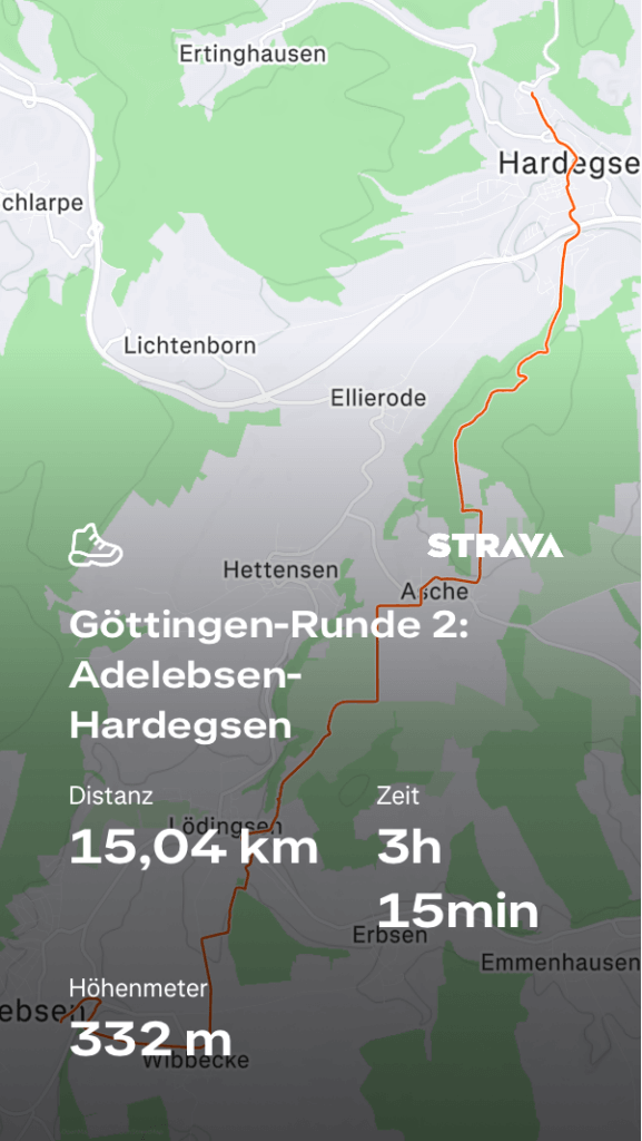 Göttingen-Runde 2: Adelebsen-Hardegsen on Strava
