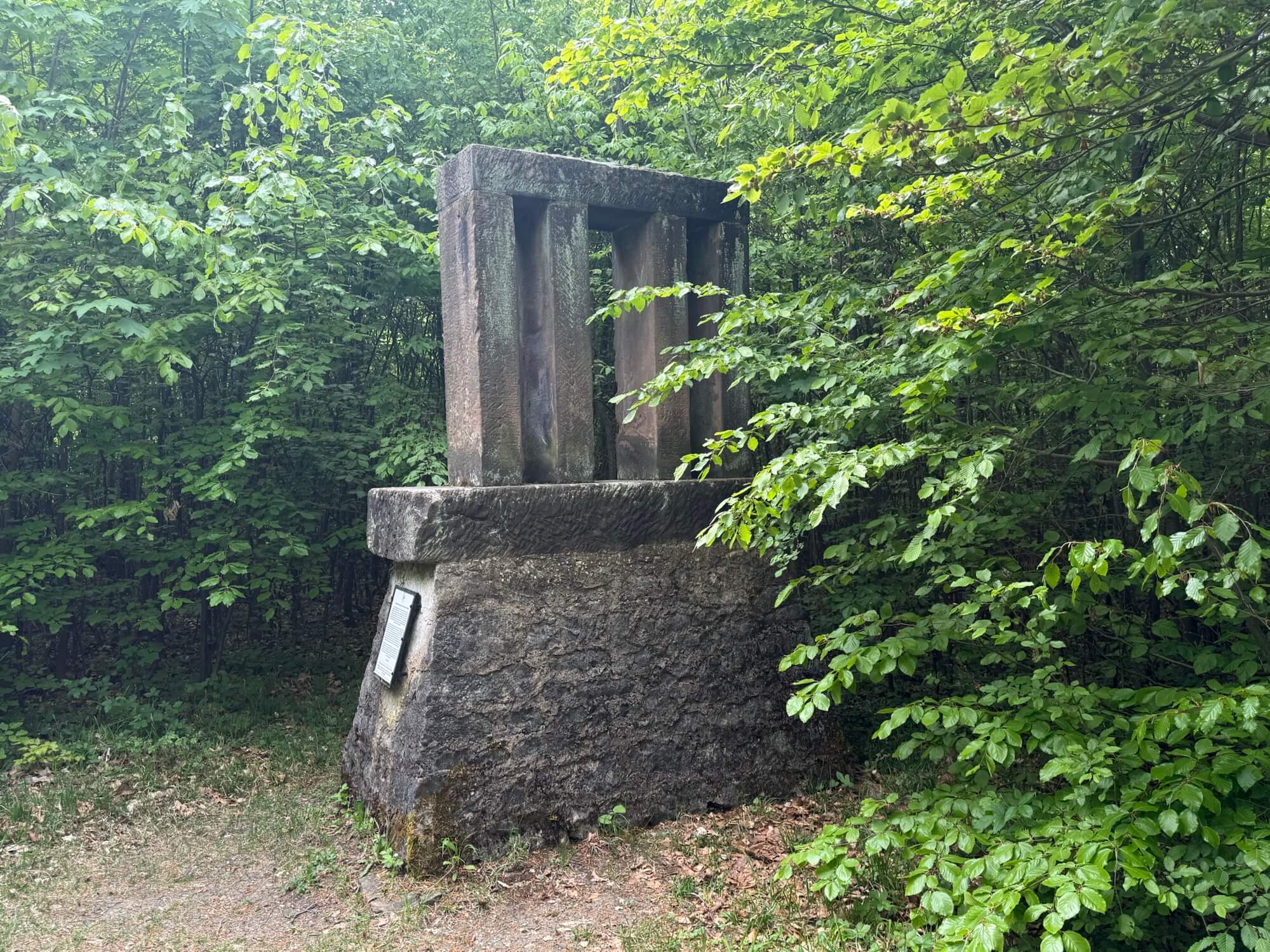 Fixed Reference Point Sign Meridianstein / Gauß's fixed reference point, Friedland ⋆ The Passenger